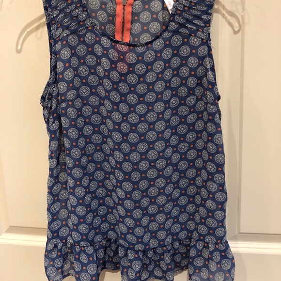 Patterned Tank top  Blouse with polka dots - Picture 1 of 3